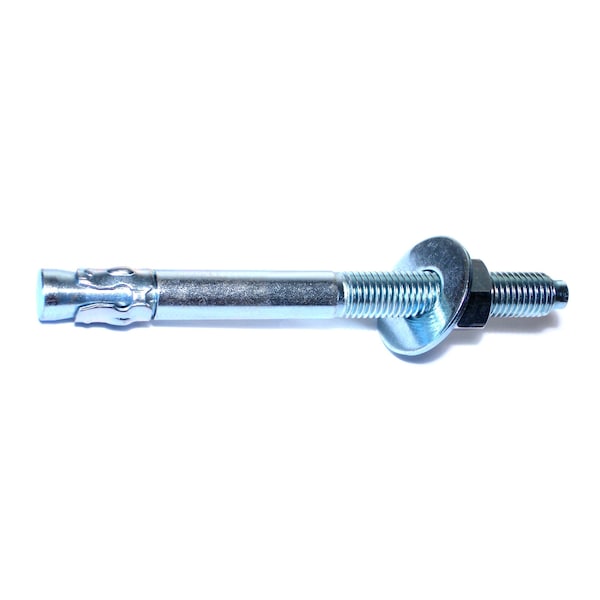 Midwest Fastener Wedge Anchor, 3/4" Dia., 8-1/2" L, Steel Zinc Plated, 10 PK 07472 - main